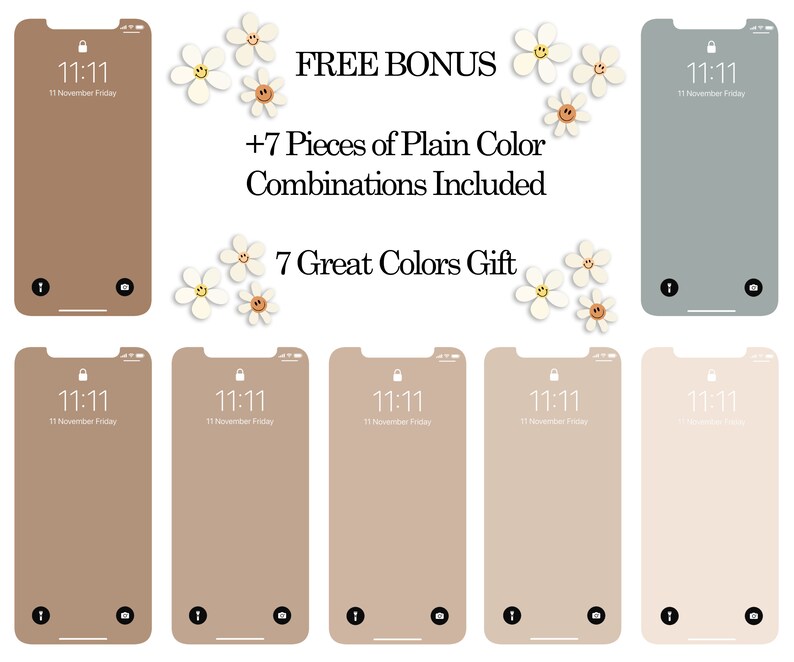 10 Boho Beige iPhone Wallpaper, Phone Background, Aesthetic Phone Wallpaper, Great Combinations of Beige, Digital Download, Total 17 pcs image 9