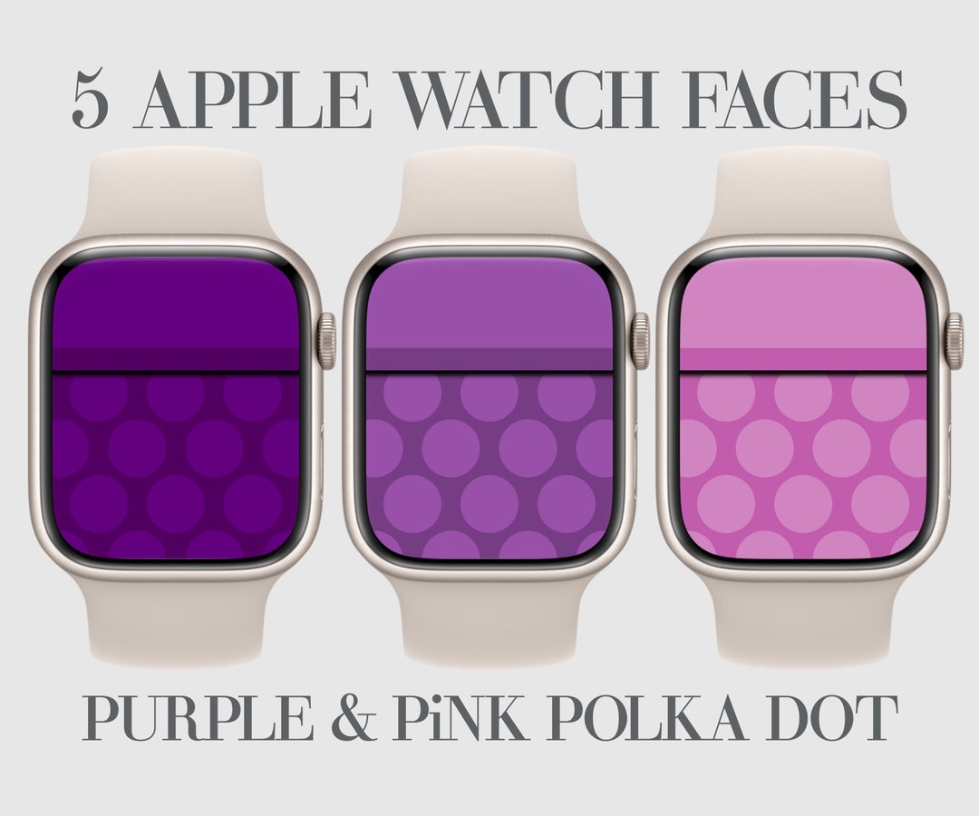 Purple Apple Watch Faces, Pink Smartwatch Wallpaper, Aesthetic Watch