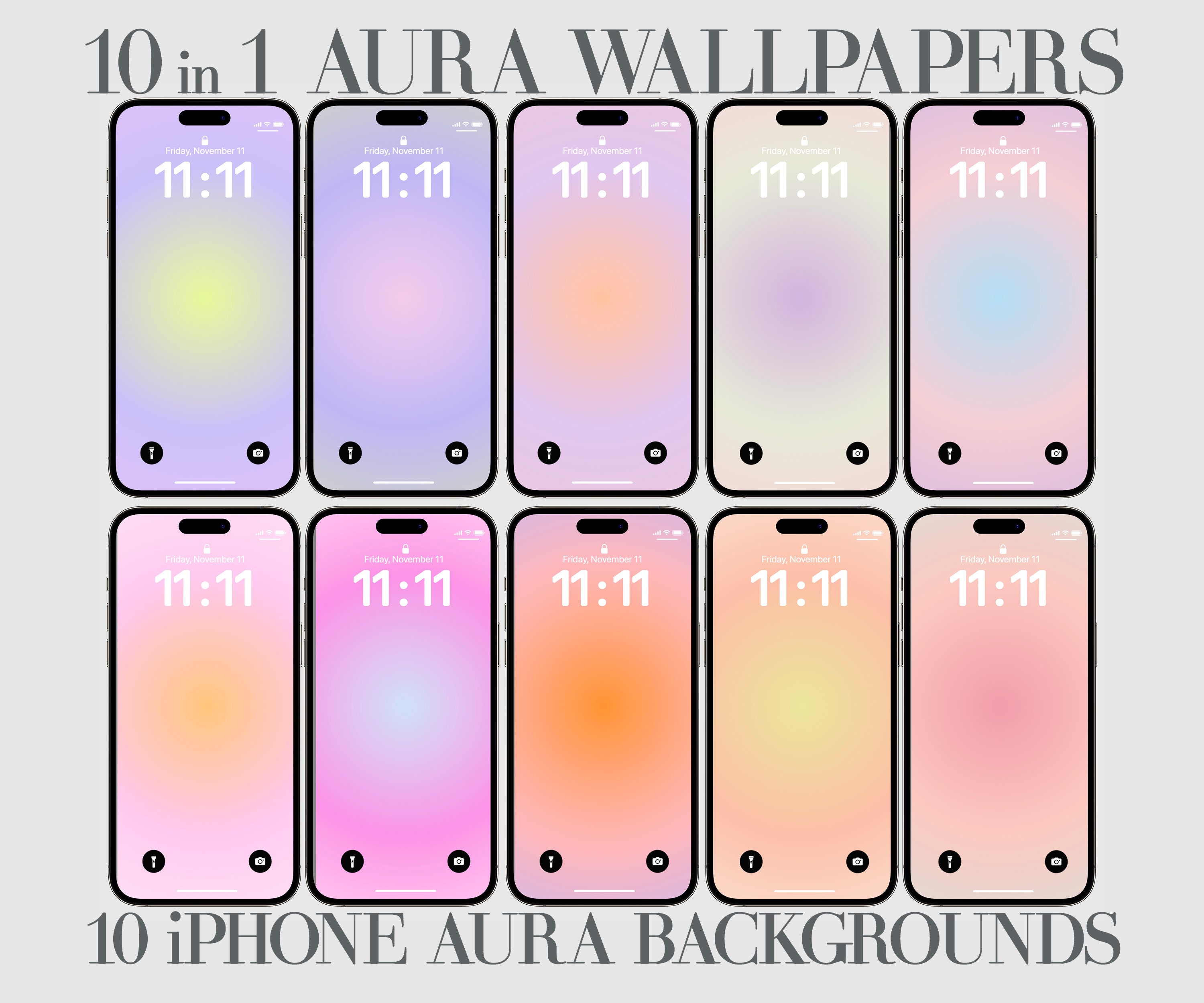 10 Aura Iphone Wallpaper Aesthetic Gradient Phone Background - Etsy