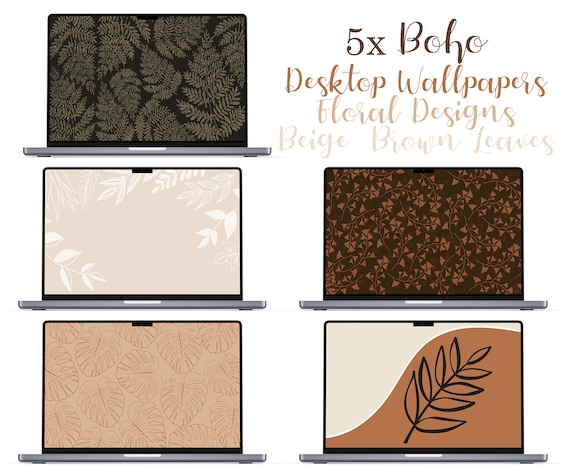 Neutral Boho Wallpaper for Laptop & Desktop Minimalist Wallpaper