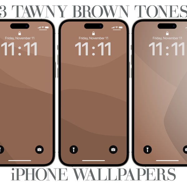 3 Tawny Brown Tones iPhone Wallpaper, Aesthetic Phone Background, Minimal Brown Wallpapers, Android Wallpaper, Minimalist iPhone Wallpaper