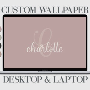 4 Benutzerdefinierte Desktop-Hintergründe mit Ihrem Namen, rosa Laptop-Hintergrund, Affirmationen, ästhetisch, Mac, Macbook-benutzerdefiniertes Namensdesign, Personalisierung