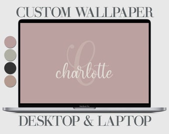 Fondo de pantalla personalizado para escritorio, fondo rosa para portátil (descarga digital)