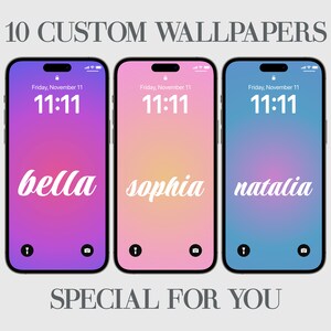 Custom Aura Gradient iPhone Wallpaper: Personalized Affirmations (Digital Download)