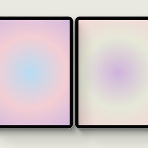 10 Aura iPad Wallpaper, Aesthetic Gradient Tablet Background, Minimalist, Super Soft Colors, Digital Download, Aura Wallpapers, Pink, Blue