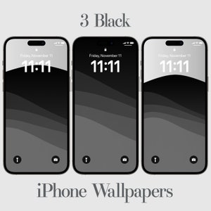 Sfondo per iPhone 14, sfondo del telefono estetico grigio nero, effetto profondità, XS, XS Max e XR o successivo con iOS 16, moderno e minimalista