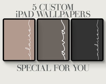 5 iPad Wallpaper Personalization, Custom Tablet Background, Minimal Affirmations, Aesthetic, Minimalist, Special for You, Hand Drawn Design
