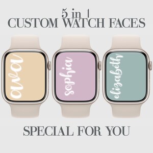 Carta da parati per orologio minima personalizzata, sfondo per orologio personalizzato, accessori per orologi, design del quadrante dell'orologio Apple Watch, Smartwatch, affermazioni