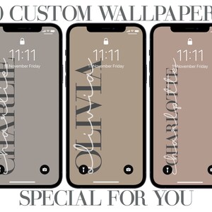 10 Custom iPhone Wallpaper, Aesthetic Phone Background, Affirmations, Personalization, Modern 