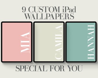 Fondo de pantalla de iPad personalizado, fondo de tableta estética, afirmaciones, personalización 9x, minimalista y moderno, color sólido, descarga digital