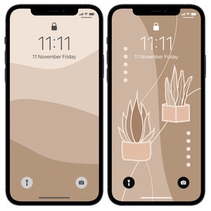 10 Boho Beige iPhone Wallpaper, Phone Background, Aesthetic Phone Wallpaper, Great Combinations of Beige, Digital Download, Total 17 pcs image 5