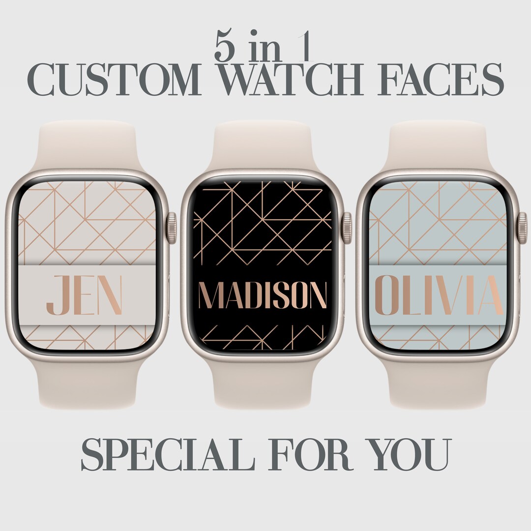 Ios Watchfaces Custom Apple Watch Face: Abstract Geometric Wallpaper (5 PNG Digital ...