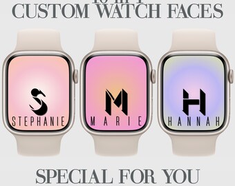 Aura Apple Watch Face Wallpaper, Initial Watch, Custom iOS (Digital Download)