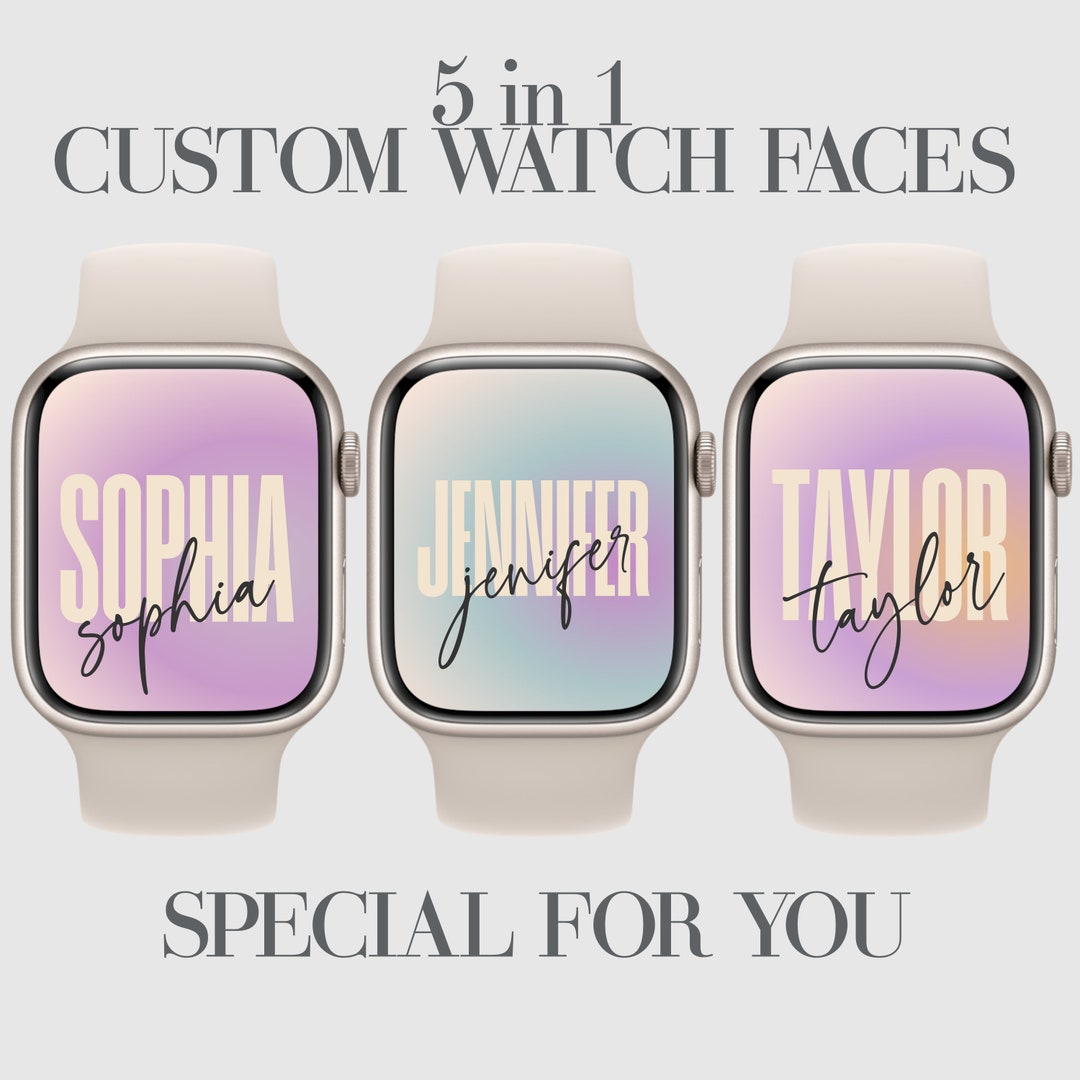 5 Custom Aura Gradient Apple Watch Faces: Personalized Wallpaper ...