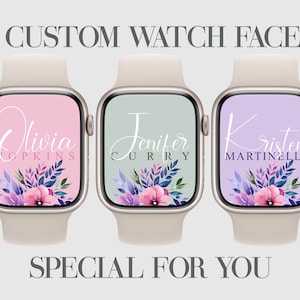 3 Personalized Apple Watch Face, Smartwatch Background, Flower Apple Watch Background, Custom Apple Watch Wallpaper, Floral Smartwatch Faces