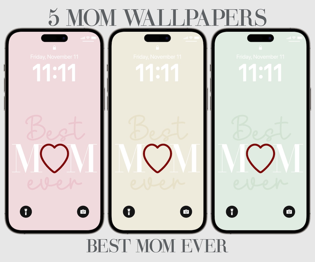5 Mama iPhone Wallpaper, Mom Phone Background, Pink, Blue, Purple