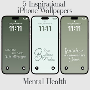 Mental Health iPhone Wallpaper: Inspirational Affirmations (Digital Download)