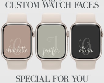 5 Personalized Apple Watch Faces: Custom Name Wallpaper (Digital Download)