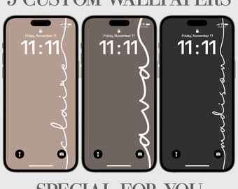 Personalized iPhone Wallpaper: Minimalist Affirmations, Custom Name (Digital Download)