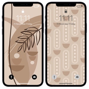 10 Boho Beige iPhone Wallpaper, Phone Background, Aesthetic Phone Wallpaper, Great Combinations of Beige, Digital Download, Total 17 pcs image 6