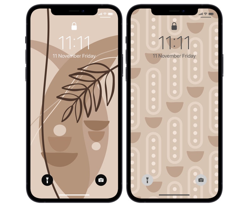 10 Boho Beige iPhone Wallpaper, Phone Background, Aesthetic Phone Wallpaper, Great Combinations of Beige, Digital Download, Total 17 pcs image 6