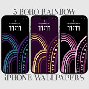 Boho Regenbogen, Lila iPhone Wallpaper, Violet Telefon Hintergrund, Abstrakt und Geometrisch, Ästhetische Wallpaper, Minimalistische Wallpaper, Halloween