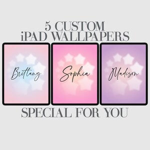 Custom Blurry Star iPad Wallpaper: Gradient Celestial Background (5 PNG Files)