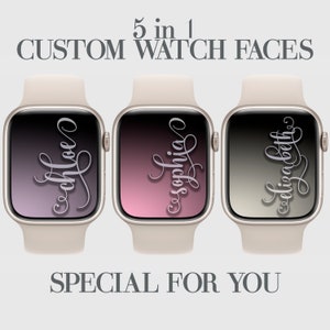Quadrante sfumato, Sfondo personalizzato quadrante Apple Watch, Sfondo orologio personalizzazione, Affermazioni, Rosa, Viola, Marrone chiaro, Blu, Beige, 5x