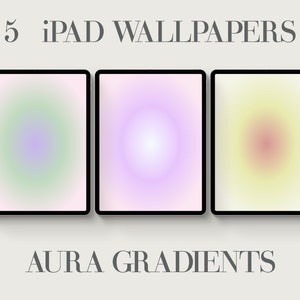 5 Soft Aura Gradient iPad Wallpaper, Aesthetic Tablet Background, Modern, Abstract Wallpaper, High Resolution, Minimalist, Instant Download