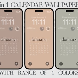 2025 iPhone Beige, White Green, Light Beige Dust, Digital Calendar Wallpaper, Boho Phone Background, Minimalist Elegant, Aesthetic Calendars
