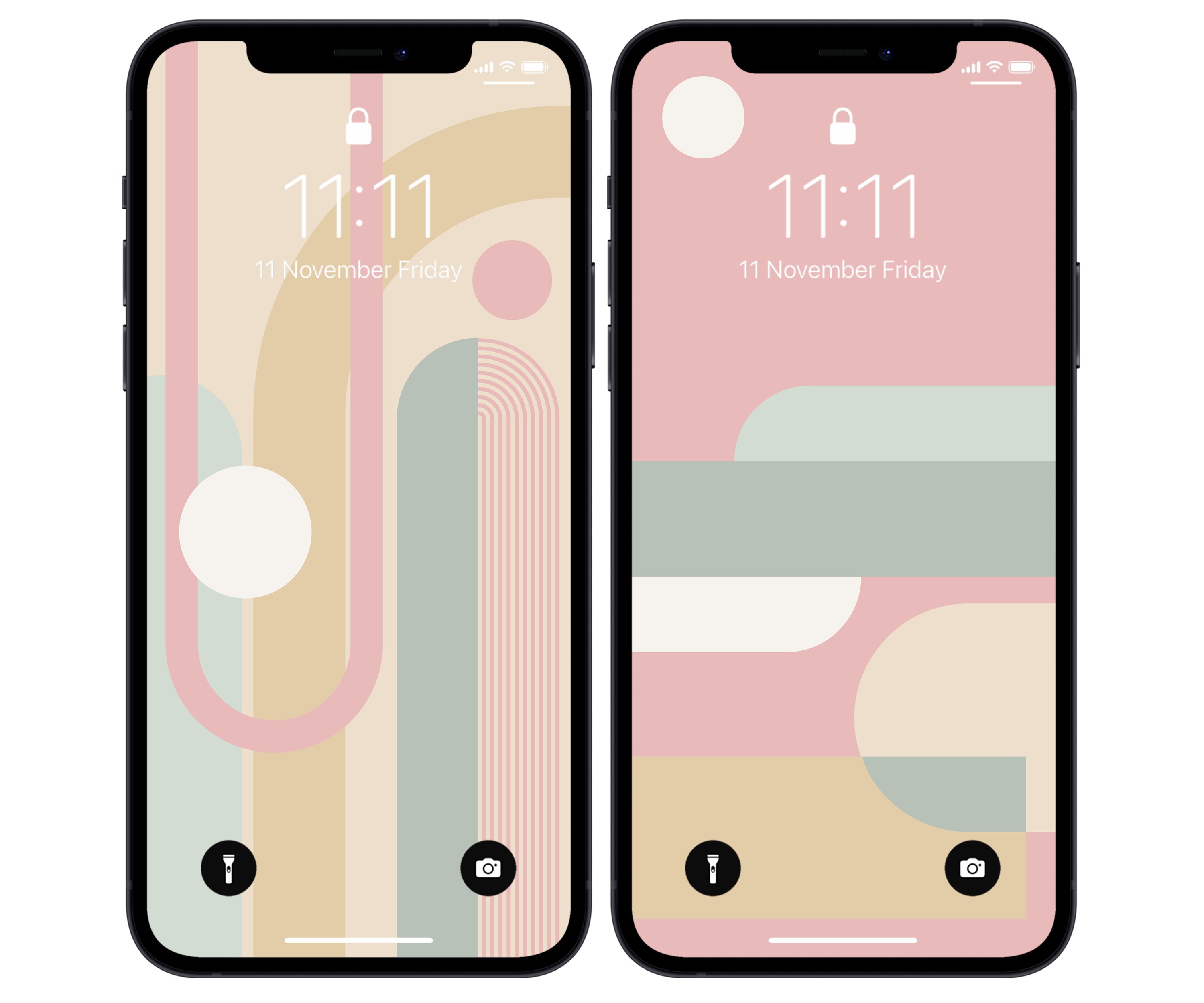Pink Boho Geometric Iphone Wallpaper Aesthetic Phone Etsy