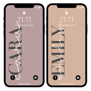 10 Custom iPhone Wallpaper, Aesthetic Phone Background, Affirmations, Personalization, Modern 