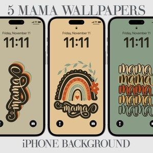 5 MaMa iPhone Wallpaper, Leopard Telefon Hintergrund, Muttertagsgeschenk, Leopard, Gepard, Geschenk für Mama, Animal Print, Regenbogen, Herz, Mama Leben