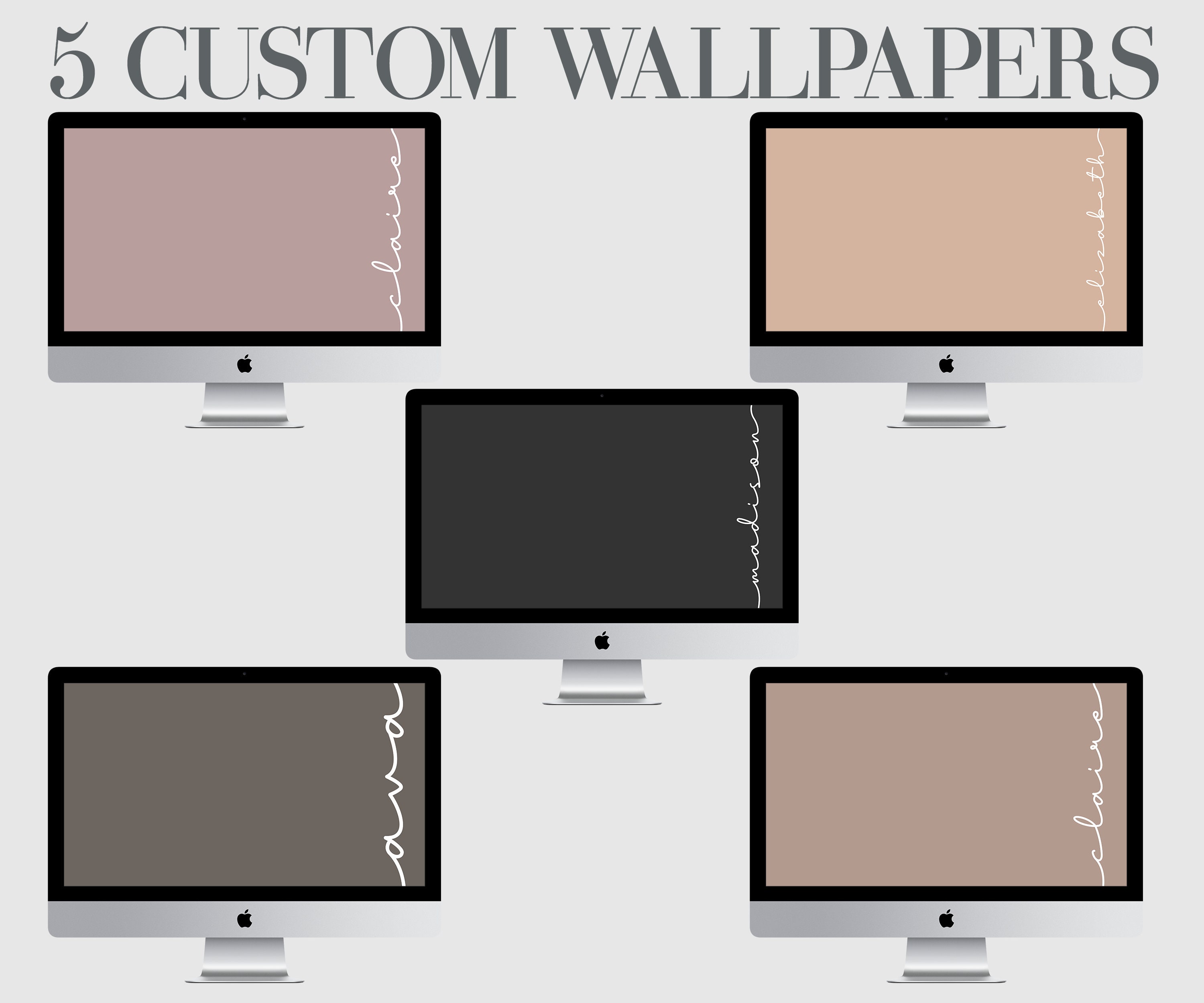 5 MacBook Desktop Wallpaper, Personalization, Custom Laptop Background ...