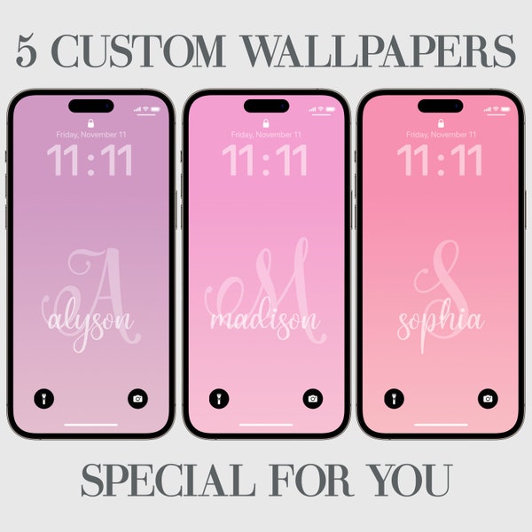 Pink iPhone Wallpaper, Custom iPhone Wallpaper, Custom Phone Background, Pink, Purple, Light, Gradient, Personalization, High Resolution, 5x