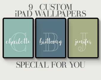 カスタム iPad 壁紙、パーソナライズされたタブレット背景、9 枚セット (デジタルダウンロード)