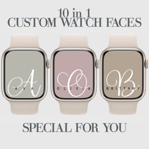 10 Carta da parati personalizzata Apple Watch Face, Sfondo Smartwatch personalizzato, Affermazioni, Download digitale, Minimalista, Tinta unita