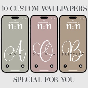 10 Personalizzazione dello sfondo dell'iPhone, sfondo del telefono personalizzato, affermazioni, design di arte moderna, minimalista, sfondi estetici personalizzati