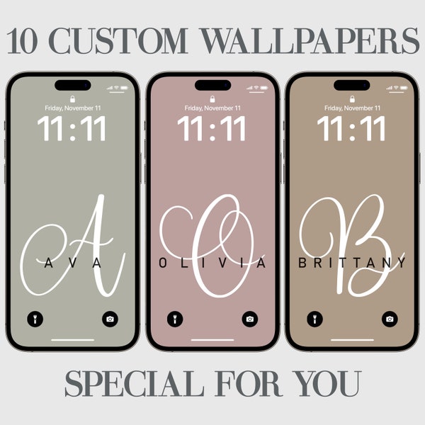 10 iPhone Wallpaper Personalization, Custom Phone Background, Affirmations, Modern Art Design, Minimalist, Aesthetic Personalized Wallpapers