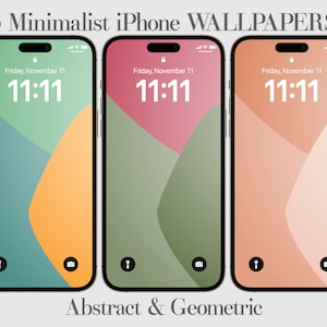 5 sfondi minimalisti per iPhone, astratti e geometrici, sfondo del telefono, verde, viola, beige, salmone, estetica, minimale, sfondi Samsung