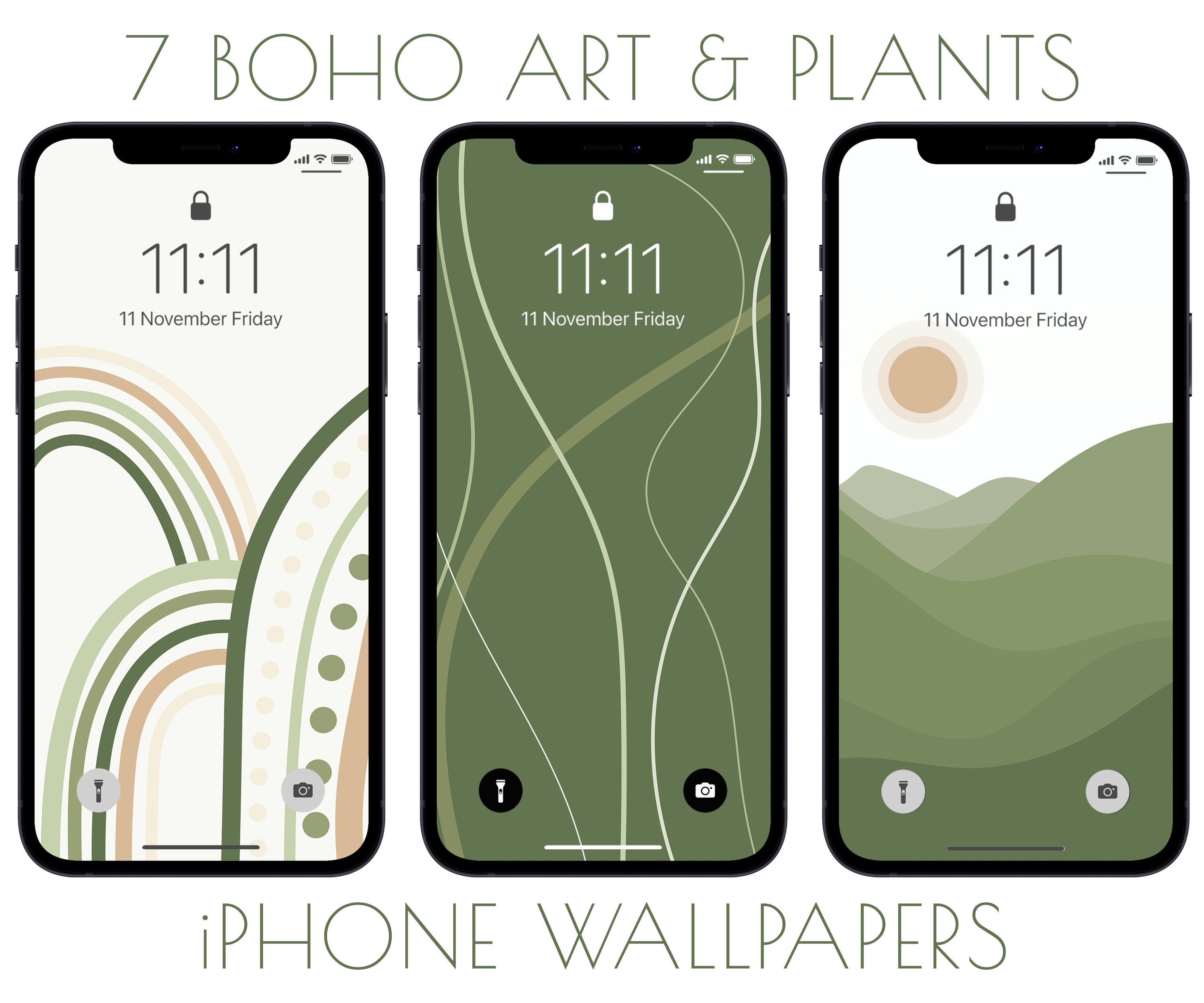 Floral Minimalist Phone Wallpaper Pack Beige Aesthetic Botanical iPhone Wallpaper  Minimal Botanical Boho Art Backgrounds 