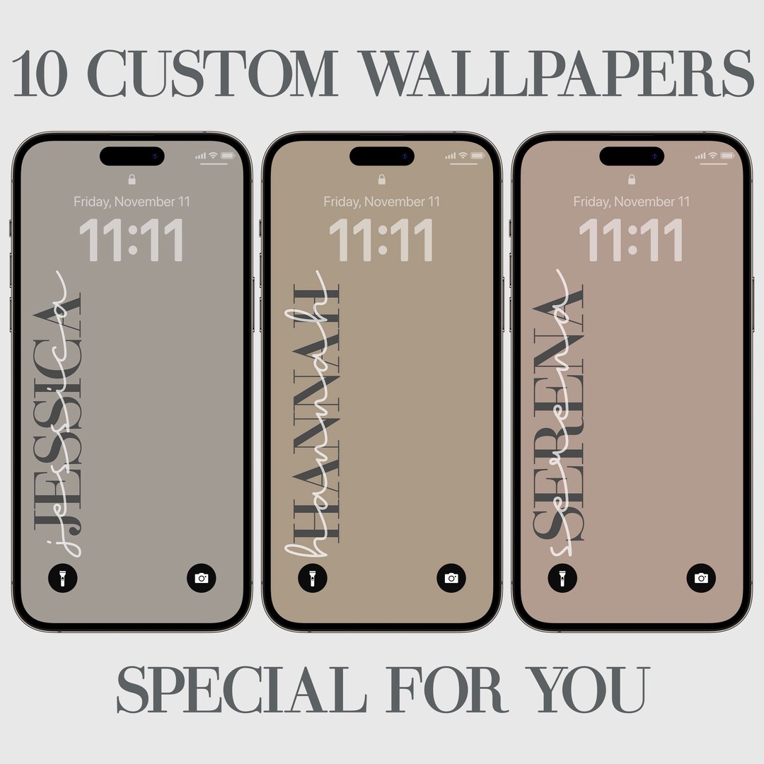 10 Custom iPhone Wallpaper, Aesthetic Phone Background, Affirmations, Personalization, Modern 