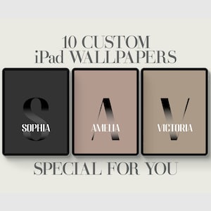 10 Custom iPad Wallpaper, Aesthetic Tablet Background, Affirmations, Personalization, Modern, Minimalist Design Custom Wallpaper