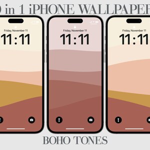 10 Ästhetische Boho iPhone Wallpaper, Neutraler Handy Hintergrund, Boho Töne, Retro Handy Wallpaper, Erdige Farben, Minimalistischer iPhone Hintergrund
