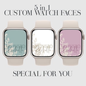 Personalized Floral Apple Watch Face: Custom Smartwatch Wallpaper (Digital Download)