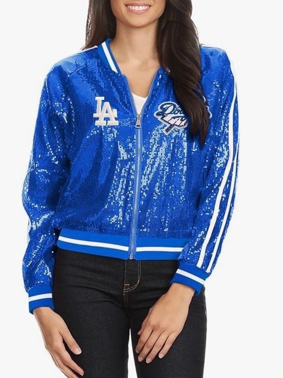 LA Dodgers Blue Sequin Jacket - Etsy