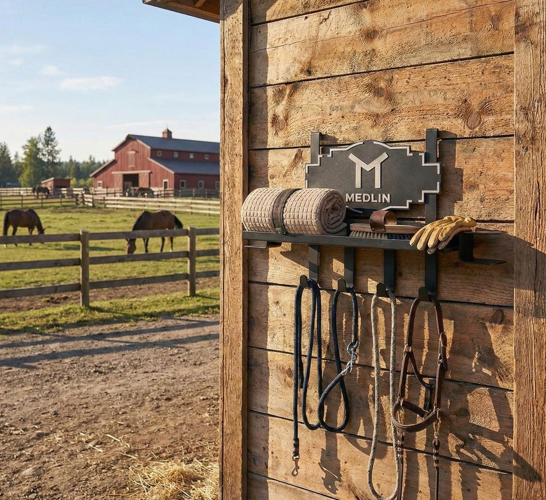 Horse Rack Design Rustic Horse Tack Rack | Farmhouse Rodeo Gear Organizer | Western Wall ...