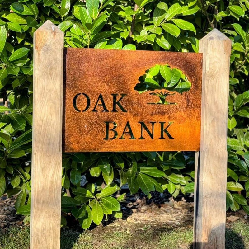 Corten Steel Sign Rusty - Etsy