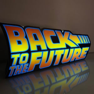 Back To The Future (BTTF) Logo LED Lightbox | USB Powered with Dimming Control |