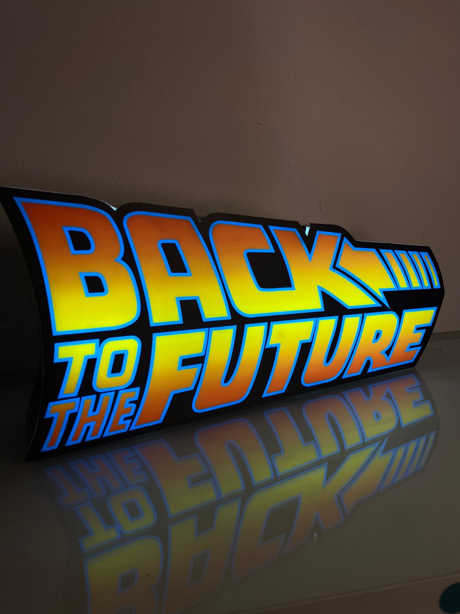 Back to the Future (BTTF) Logo LED Lightbox | USB Powered With